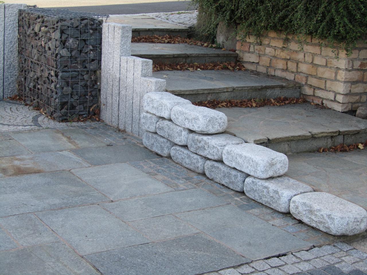 Pallissade granite et gabion